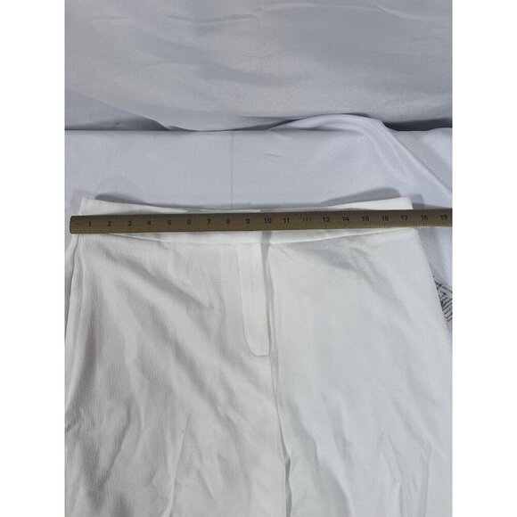 Nanette Lepore Women's Full Length Wide Leg Pants Called Cannoli Sz. 14 NWT Whit - Picture 8 of 12